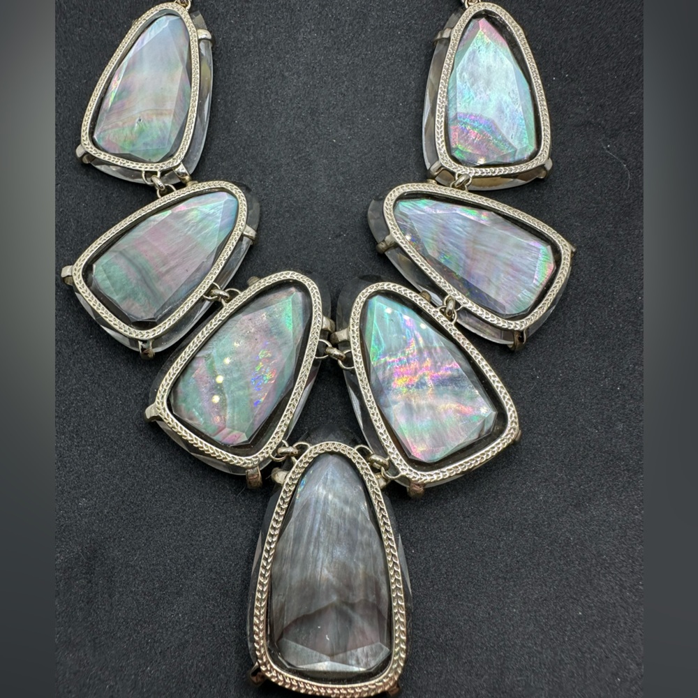 KENDRA SCOTT HARLOW BLACK MOTHER OF PEARL IN GOLD - Picture 6 of 10